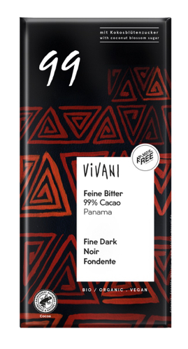 Vivani Chocolat noir 99% Panama bio 80g